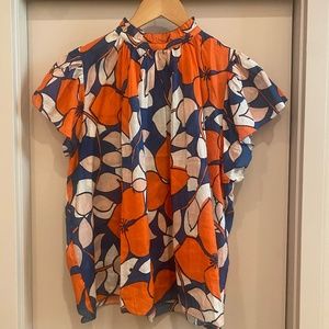 NWOT Trovata Birds of Paradise Carla Highneck Blouse